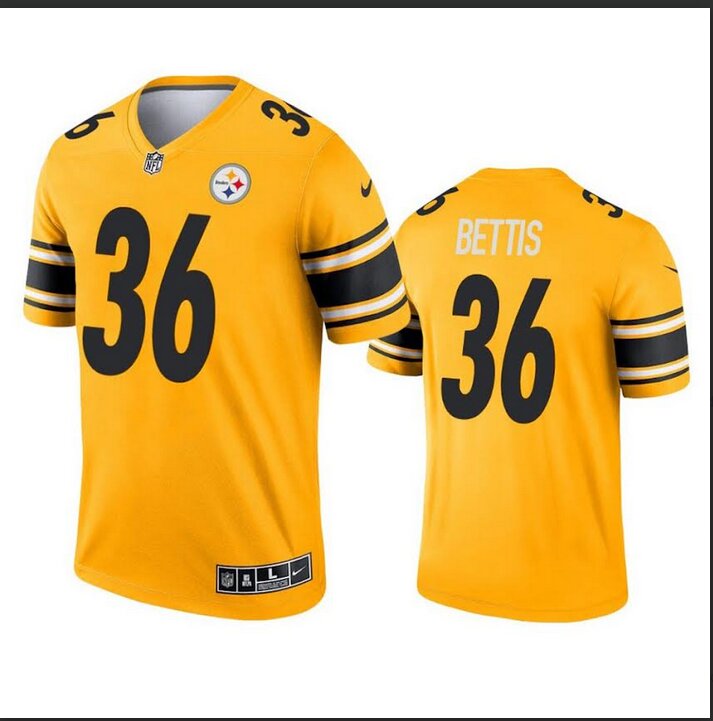 Men Pittsburgh Steelers #36 Bettis Yellow 2024 Nike Limited NFL Jersey style 1->customized nba jersey->Custom Jersey